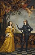 Gerard van Honthorst Willem II (1626-50), prince of Orange, and his wife Maria Stuart (1631-60) Sweden oil painting artist